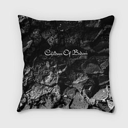 Подушка квадратная Children of Bodom black graphite, цвет: 3D-принт