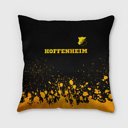 Подушка квадратная Hoffenheim - gold gradient посередине, цвет: 3D-принт
