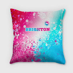 Подушка квадратная Brighton neon gradient style посередине