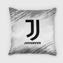 Подушка квадратная Juventus sport на светлом фоне, цвет: 3D-принт