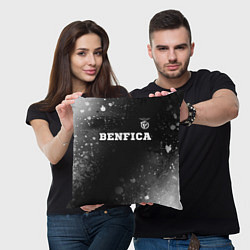 Подушка квадратная Benfica sport на темном фоне посередине, цвет: 3D-принт — фото 2