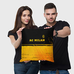 Подушка квадратная AC Milan - gold gradient посередине, цвет: 3D-принт — фото 2