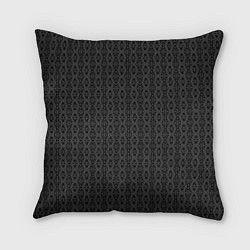 Подушка квадратная Тёмный чёрно-серый узорчатый, цвет: 3D-принт