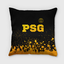 Подушка квадратная PSG - gold gradient посередине, цвет: 3D-принт