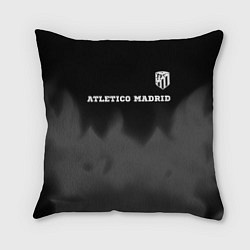 Подушка квадратная Atletico Madrid sport на темном фоне посередине, цвет: 3D-принт