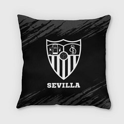 Подушка квадратная Sevilla sport на темном фоне, цвет: 3D-принт