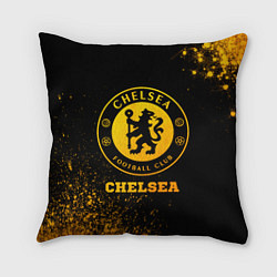 Подушка квадратная Chelsea - gold gradient, цвет: 3D-принт