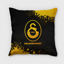 Подушка квадратная Galatasaray - gold gradient, цвет: 3D-принт