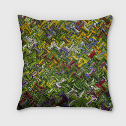Подушка квадратная Разноцветная абстракция, цвет: 3D-принт