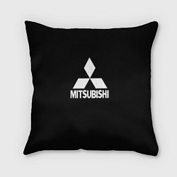 Подушка квадратная Mitsubishi logo white, цвет: 3D-принт