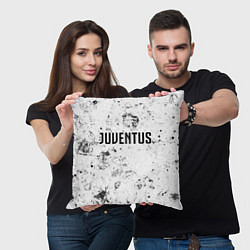 Подушка квадратная Juventus dirty ice, цвет: 3D-принт — фото 2