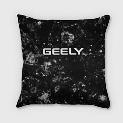 Подушка квадратная Geely black ice, цвет: 3D-принт