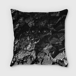 Подушка квадратная Quake black graphite, цвет: 3D-принт