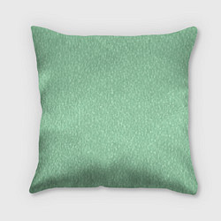 Подушка квадратная Мятный зелёный однотонный текстурированный
