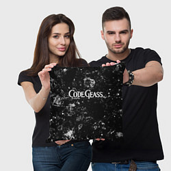 Подушка квадратная Code Geass black ice, цвет: 3D-принт — фото 2