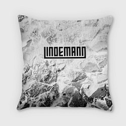 Подушка квадратная Lindemann white graphite, цвет: 3D-принт