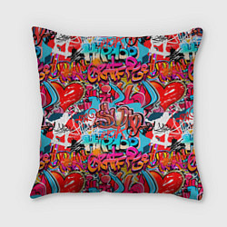Подушка квадратная Hip hop graffiti pattern, цвет: 3D-принт