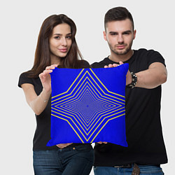 Подушка квадратная Ромбовидные звезды, цвет: 3D-принт — фото 2