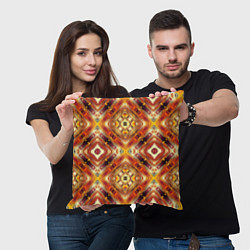 Подушка квадратная Ромбовидный орнамент, цвет: 3D-принт — фото 2