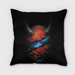 Подушка квадратная Маска демона - Хання, цвет: 3D-принт