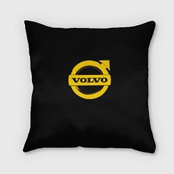 Подушка квадратная Volvo yellow logo, цвет: 3D-принт