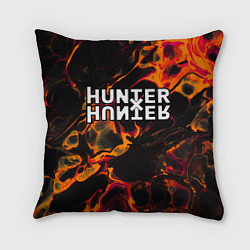 Подушка квадратная Hunter x Hunter red lava, цвет: 3D-принт