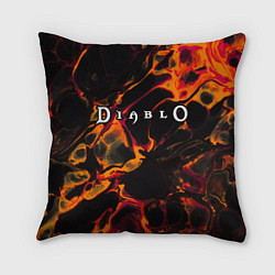 Подушка квадратная Diablo red lava, цвет: 3D-принт