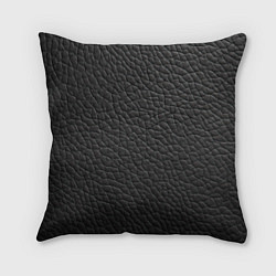 Подушка квадратная Кожа черная, цвет: 3D-принт