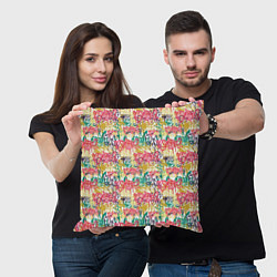 Подушка квадратная Граффити с подтёками, цвет: 3D-принт — фото 2