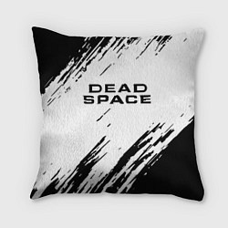 Подушка квадратная Dead space чёрные краски, цвет: 3D-принт