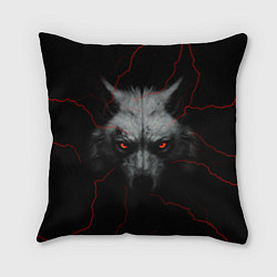 Подушка квадратная Волк и молний, цвет: 3D-принт