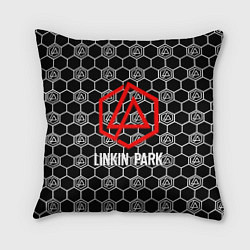 Подушка квадратная Linkin park logo pattern, цвет: 3D-принт