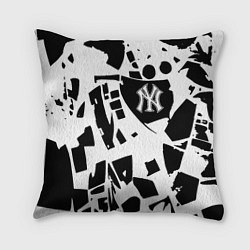 Подушка квадратная New York yankees - abstraction, цвет: 3D-принт