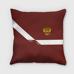 Подушка квадратная Россия спорт геометрия, цвет: 3D-принт
