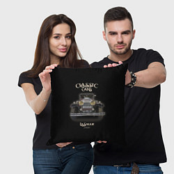 Подушка квадратная Классические автомобили Cadillac LaSalle, цвет: 3D-принт — фото 2