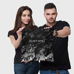 Подушка квадратная Elden Ring black graphite, цвет: 3D-принт — фото 2