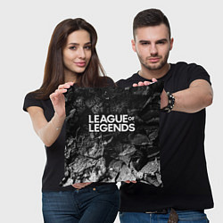 Подушка квадратная League of Legends black graphite, цвет: 3D-принт — фото 2