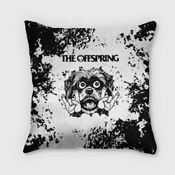 Подушка квадратная The Offspring - рок пес, цвет: 3D-принт