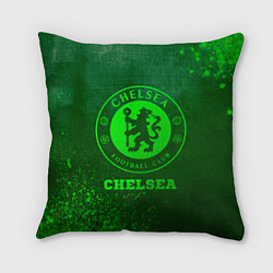 Подушка квадратная Chelsea - green gradient, цвет: 3D-принт