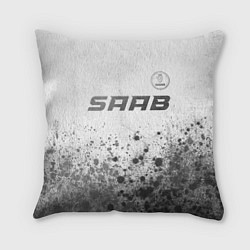 Подушка квадратная Saab - white gradient посередине, цвет: 3D-принт