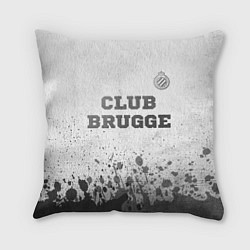 Подушка квадратная Club Brugge - white gradient посередине, цвет: 3D-принт