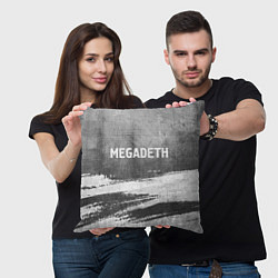 Подушка квадратная Megadeth - grey gradient посередине, цвет: 3D-принт — фото 2