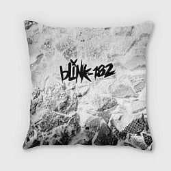 Подушка квадратная Blink 182 white graphite, цвет: 3D-принт