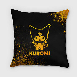 Подушка квадратная Kuromi - gold gradient, цвет: 3D-принт