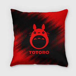 Подушка квадратная Totoro - red gradient, цвет: 3D-принт