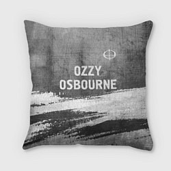 Подушка квадратная Ozzy Osbourne - grey gradient посередине, цвет: 3D-принт