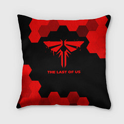 Подушка квадратная The Last Of Us - red gradient, цвет: 3D-принт