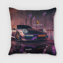 Подушка квадратная Porshe neon city