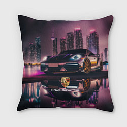 Подушка квадратная Porshe night city