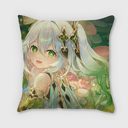 Подушка квадратная Genshin Impact Нахида улыбается, цвет: 3D-принт